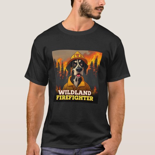 Great Dane Wildland Firefighter T-shirt (Voorkant)