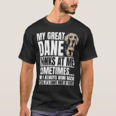 Great Dane Winks Gentle Dog Fur Parent German Mas T-shirt (Voorkant)