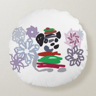 Great Dane Winter Rond Kussen