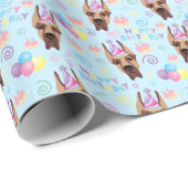 Great Dane Wrapping Paper in Blue Cadeaupapier (Rol Hoek)