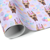Great Dane Wrapping Paper in Purple Cadeaupapier (Rol Hoek)