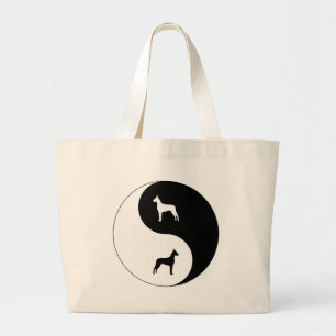 Great Dane Yin Yang Grote Tote Bag