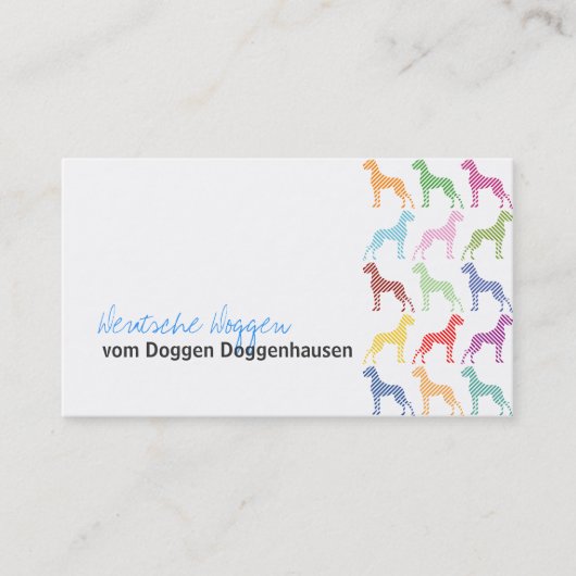Great Dane Zakelijke kaarten Visitekaartje (Voorkant)