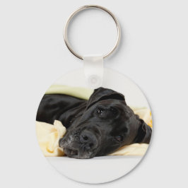 Great Dane - zwart / Deutsche Dogge - schwarz Sleutelhanger