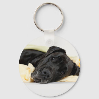 Great Dane - zwart / Deutsche Dogge - schwarz Sleutelhanger
