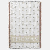 Great Dane (Zwart Wit Harlekijn) Deken (Voorkant Verticaal)