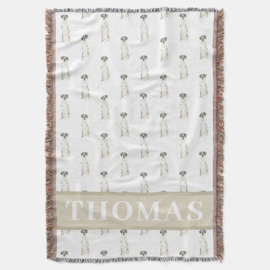 Great Dane (Zwart Wit Harlekijn) Deken (Voorkant Verticaal)