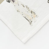 Great Dane (Zwart Wit Harlekijn) Fleece Deken (Hoek)