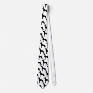 Great Dane zwarte Silhouette Stropdas
