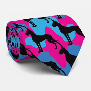 Great Dane zwarte Silhouette Stropdas