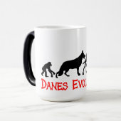 Great Danes Evolutie is grappig Magische Mok (Voorkant links)