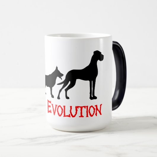 Great Danes Evolutie is grappig Magische Mok (Voorkant rechts)
