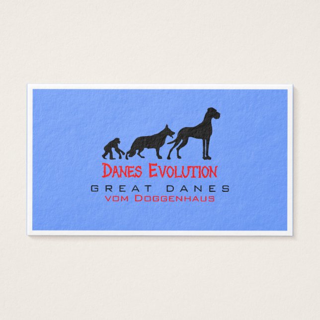 Great Danes Evolutie Visitekaartje (Voorkant)