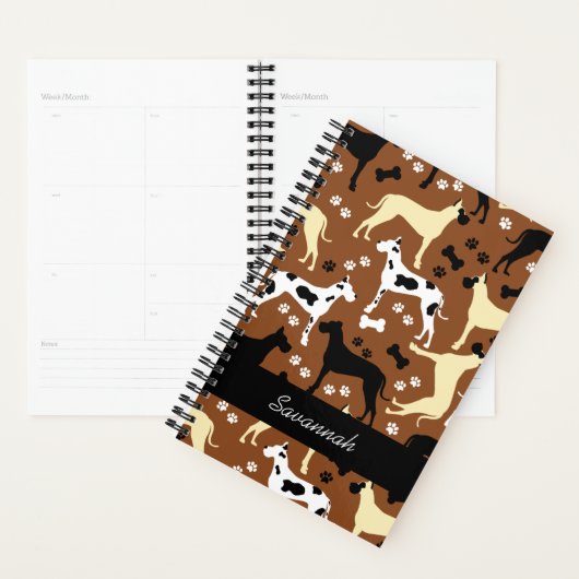 Great Danes Fawn Harlequin Dane Dog Planner (Display)