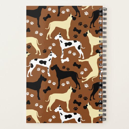 Great Danes Fawn Harlequin Dane Dog Planner (Achterkant)