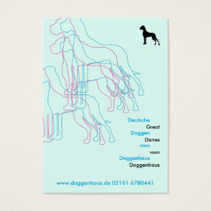 Great Danes Moderne Roze Blauwe Silhouetten Visitekaartje
