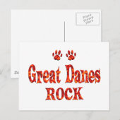 Great Danes Rock Briefkaart (Voorkant / Achterkant)