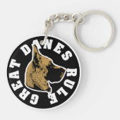 Great Danes Rule Sleutelhanger (Achterkant)