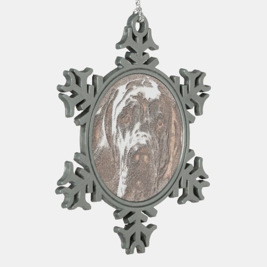 GREAT DANES TIN SNEEUWVLOK ORNAMENT (Links)