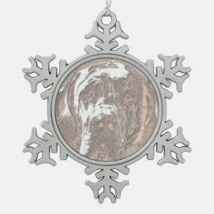 GREAT DANES TIN SNEEUWVLOK ORNAMENT