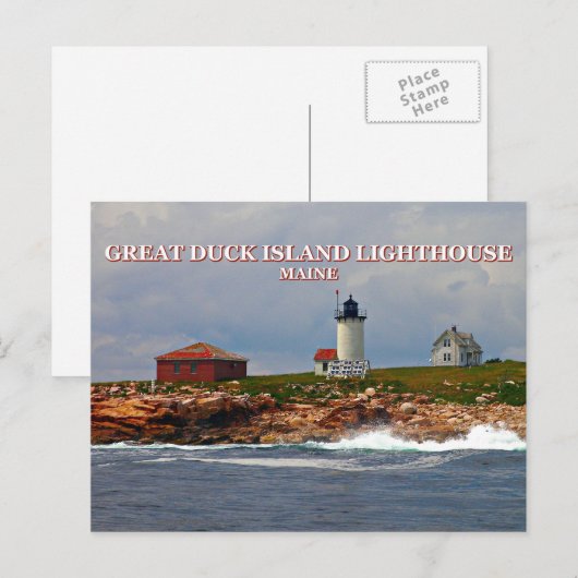 Great Duck Island Lighthouse, Maine Briefkaart (Voorkant / Achterkant)