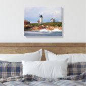 Great Duck Island Lighthouse, Maine Canvas Afdruk (Insitu (Slaapkamer))