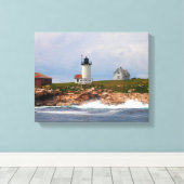 Great Duck Island Lighthouse, Maine Canvas Afdruk (Insitu (Houten vloer))
