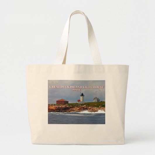 Great Duck Island Lighthouse, Maine Grote Tote Bag (Voorkant)