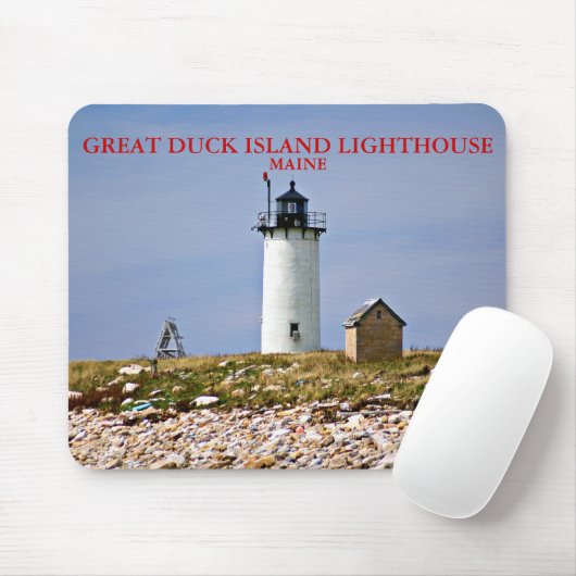 Great Duck Island Lighthouse, Maine Mousepad Muismat (Met muis)