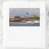 Great Duck Island Lighthouse, Maine Rechthoekige Sticker (Tas)