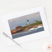 Great Duck Island Lighthouse, Maine Rechthoekige Sticker (Envelop)