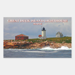 Great Duck Island Lighthouse, Maine Rechthoekige Sticker