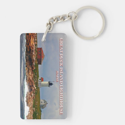 Great Duck Island Lighthouse, Maine Sleutelhanger (achterkant)