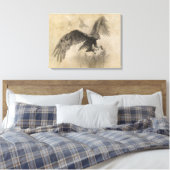 Great Eagles Sketch Canvas Afdruk (Insitu (Slaapkamer))