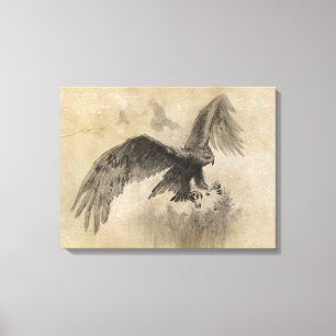 Great Eagles Sketch Canvas Afdruk