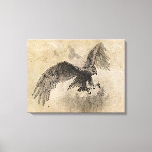 Great Eagles Sketch Canvas Afdruk (Voorkant)