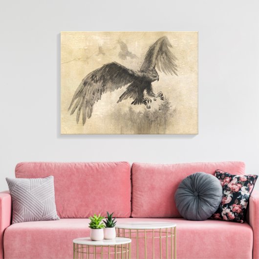 Great Eagles Sketch Canvas Afdruk (Insitu (Woonkamer))