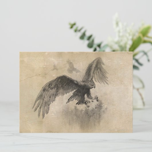 Great Eagles Sketch Kaart (Staand voorkant)