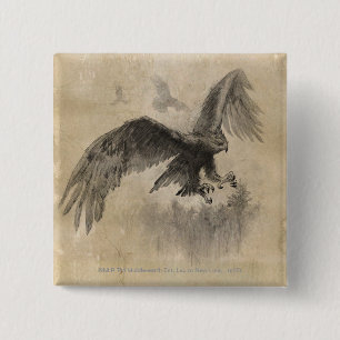Great Eagles Sketch Vierkante Button 5,1 Cm