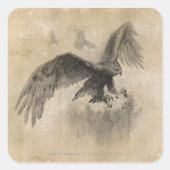 Great Eagles Sketch Vierkante Sticker (Voorkant)
