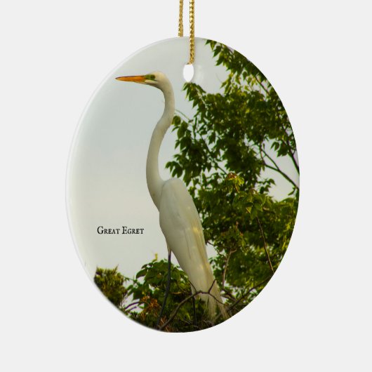 Great Egret Bird Foto Ornament (Rechts)