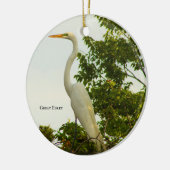 Great Egret Bird Foto Ornament (Links)