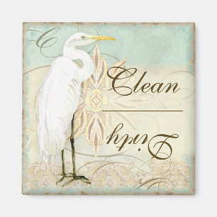 Great Egret Coastal Beach - Dishwasher Magnet