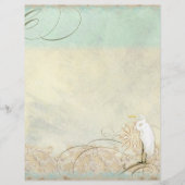 Great Egret Coastal Beach - Monogrammen Stationery (Voorkant)