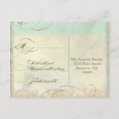 Great Egret Coastal Beach - RSVP Response Briefkaa Uitnodiging Briefkaart (Achterkant)