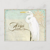 Great Egret Coastal Beach - RSVP Response Briefkaa Uitnodiging Briefkaart (Voorkant)