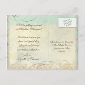 Great Egret Coastal Beach - Save the Date Briefkaa Aankondigingskaart (Achterkant)