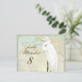 Great Egret Coastal Beach - Tafelnummer Briefkaart (Staand voorkant)