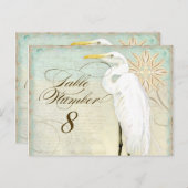 Great Egret Coastal Beach - Tafelnummer Briefkaart (Voorkant / Achterkant)