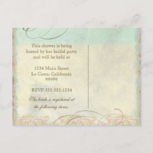 Great Egret Coastal Beach - Vrijgezellenfeest Brie Uitnodiging Briefkaart (Achterkant)